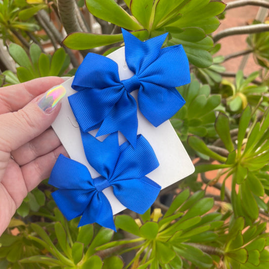 Bright Blue Bows (Set of 2)