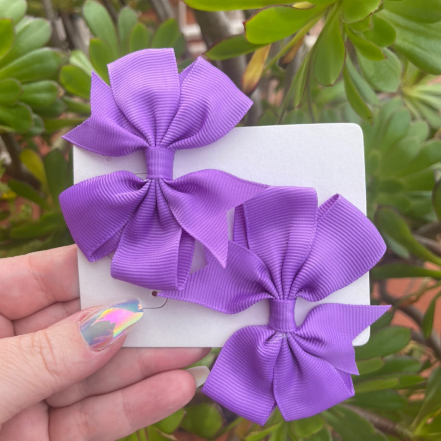 Purple Bows (Set of 2)