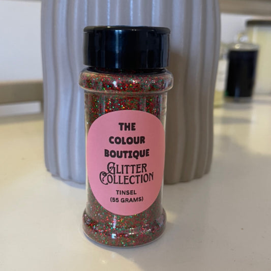 Tinsel (Red, Green and White) Glitter (55 grams) - Christmas Edition