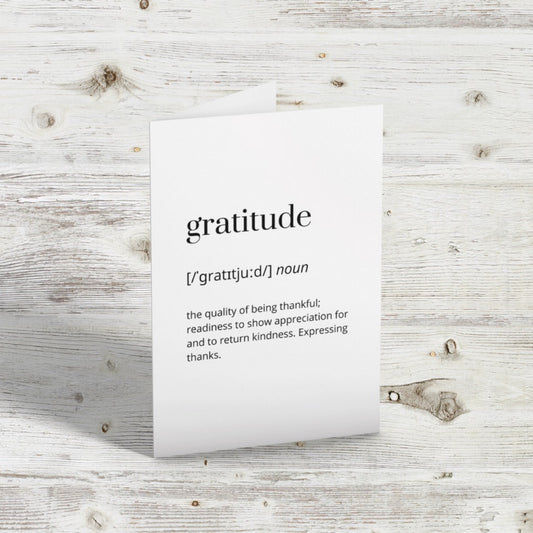 Gratitude Definition Card