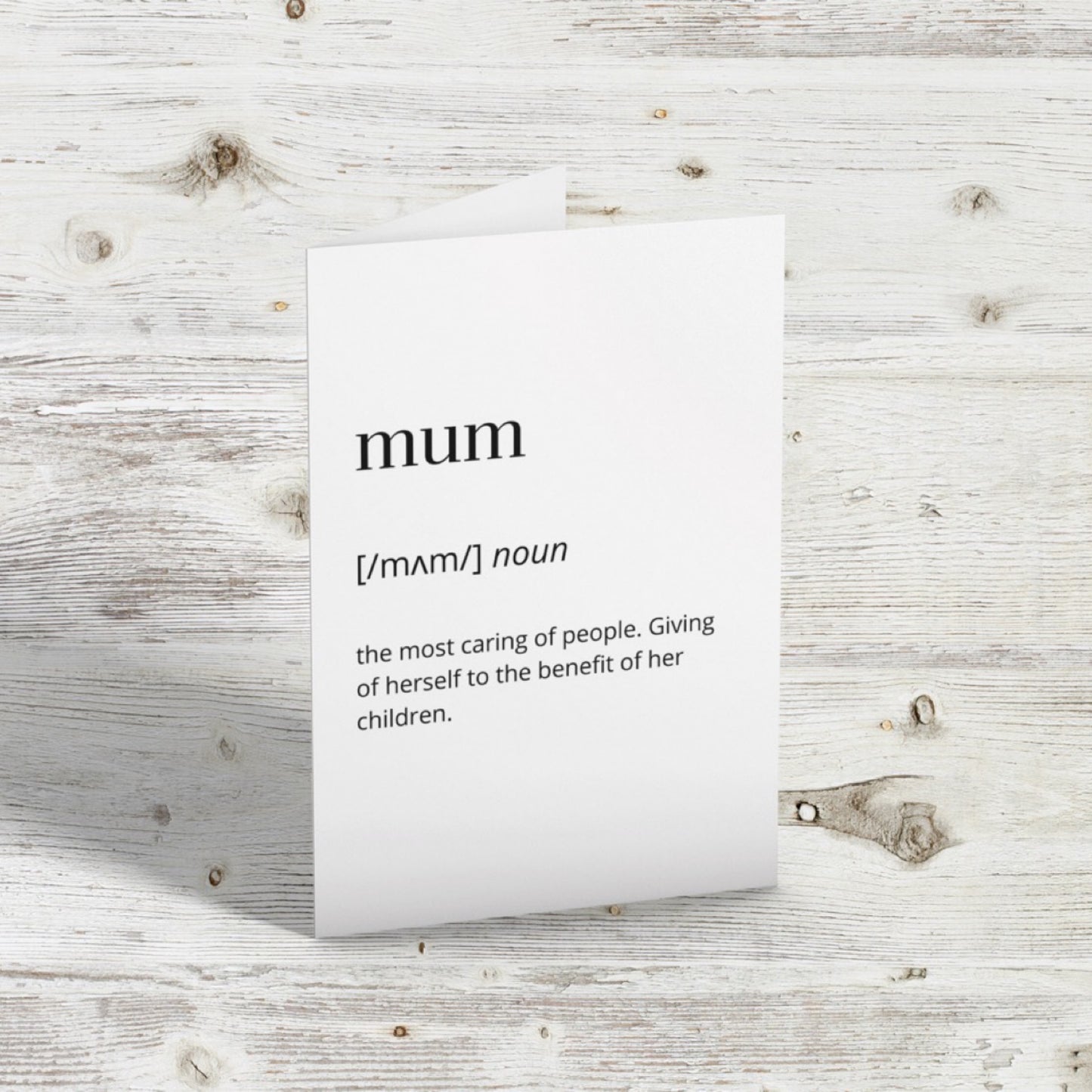 Mum Definition Card